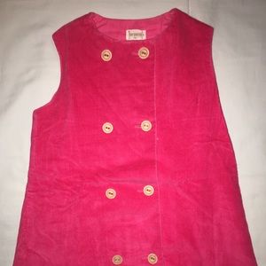 Girls Pink Button Down Vintage Dress